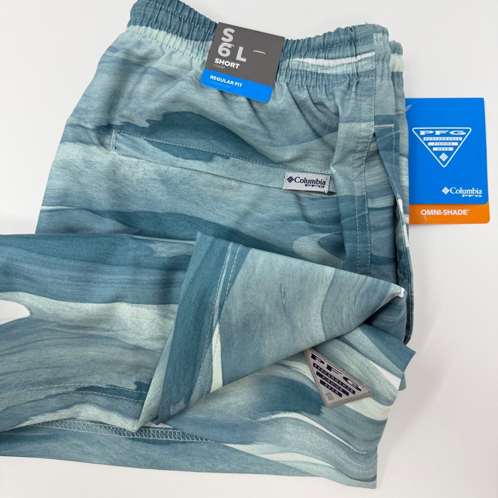Columbia PFG Rambler Printed Water Short Men's Small Regular Fit Omni-Shade NEW